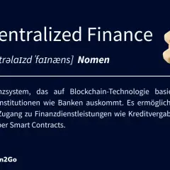 Dezentrale Finanzen (DeFi) erklären: Ein Blockchain-basiertes System ohne Banken für Kredite, Handel & Sparen.