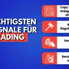 Die 4 Warnsignale für Copy-Trading-Betrug: Kontakt über Social Media, Broker ohne Regulierung, keine Auszahlung von Gewinnen, gefälschte Renditen.
