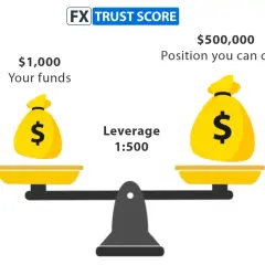 Wie funktioniert Forex Trading? Mit 1.000 $ und einem Hebel von 1:500 können Sie eine Position von 500.000 $ eröffnen.