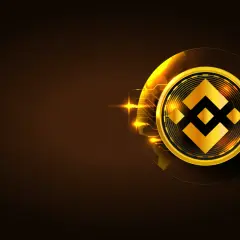Goldener Binance Coin (BNB) auf dunklem Hintergrund, der die globale Reichweite von BEP-20-Token symbolisiert.