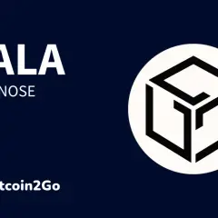 GALA Prognose: Ein Logo mit einem stilisierten Würfel im Kreis, das die GALA coin repräsentiert. Bitcoin2Go.