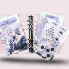 Ein pinker Planer mit magischen Seiten, die helfen, wie kann man Geld sparen. Mit "Hexen Mini Jahreschallenge" und monatlichen Trackern.