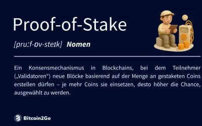 Ein Validator setzt Coins ein, um neue Blöcke in einer proof of stake blockchain zu erstellen. Je mehr Coins, desto höher die Chance.