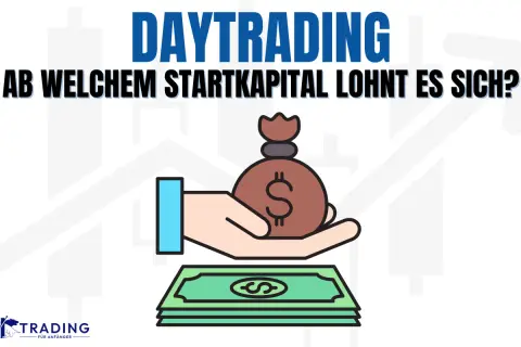 Ein Daytrader fragt sich, ab welchem Startkapital sich Daytrading lohnt. Geldbeutel und Scheine symbolisieren das Kapital.