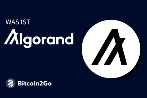 Was ist Algorand? Das Logo der algo coin und Bitcoin2Go.