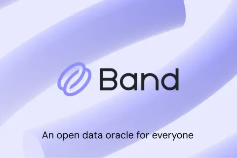 Band Protocol: ein offenes Datenorakel für alle. Das Logo zeigt ein stilisiertes Band-Symbol.
