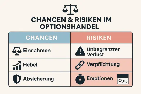 Chancen & Risiken im Optionshandel: Einnahmen, Hebel, Absicherung vs. unbegrenzter Verlust, Verpflichtung, Emotionen. Was sind Derivate Aktien?