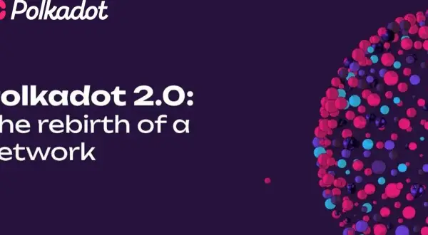 Polkadot 2.0: Die Wiedergeburt eines Netzwerks. Der Release-Termin steht bevor! Bunte Kugeln symbolisieren die neue Ära.