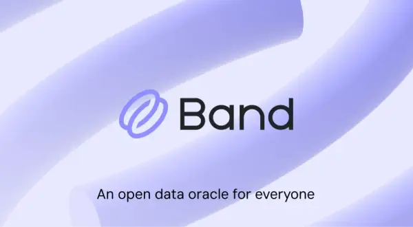 Band Protocol: ein offenes Datenorakel für alle. Das Logo zeigt ein stilisiertes Band-Symbol.