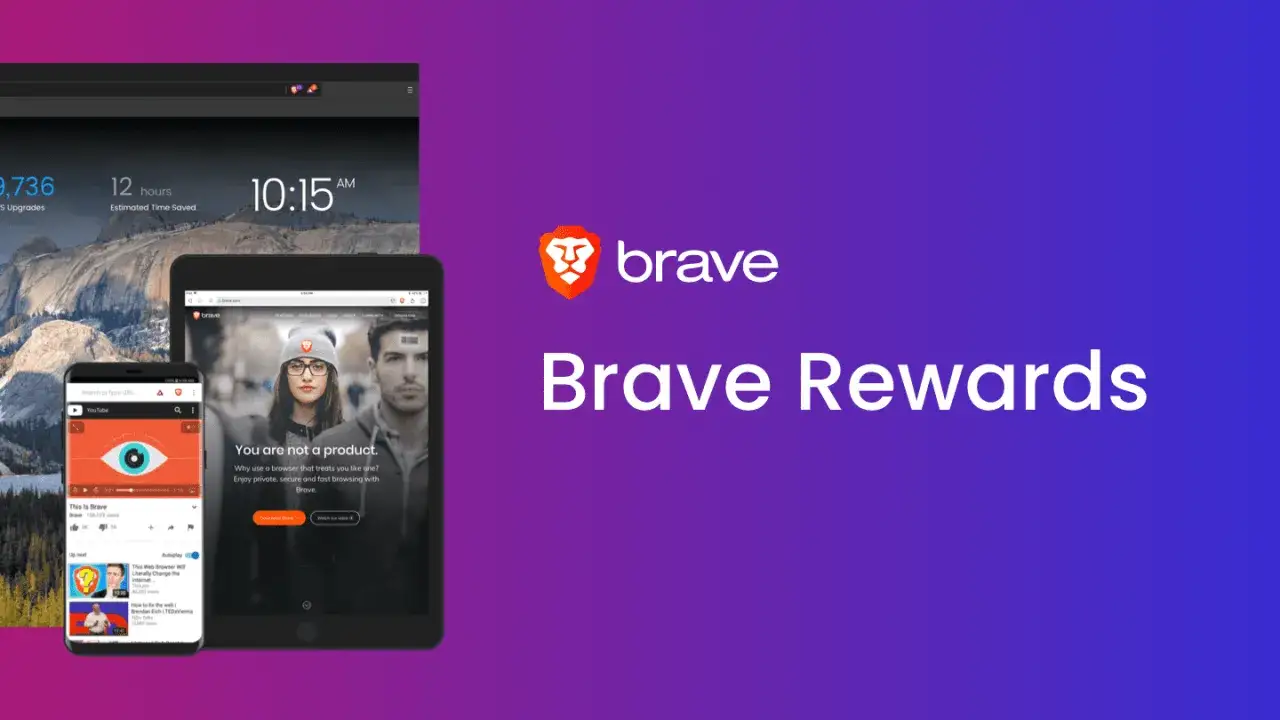 Brave Browser mit Krypto-Belohnungen: Smartphone, Tablet und Desktop zeigen die Vorteile des Browsers.